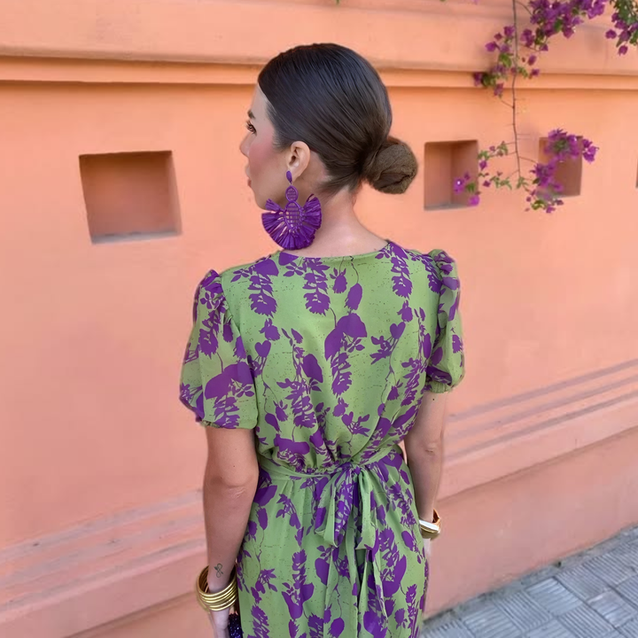 Anaïs™ — Vestido midi con estampado elegante