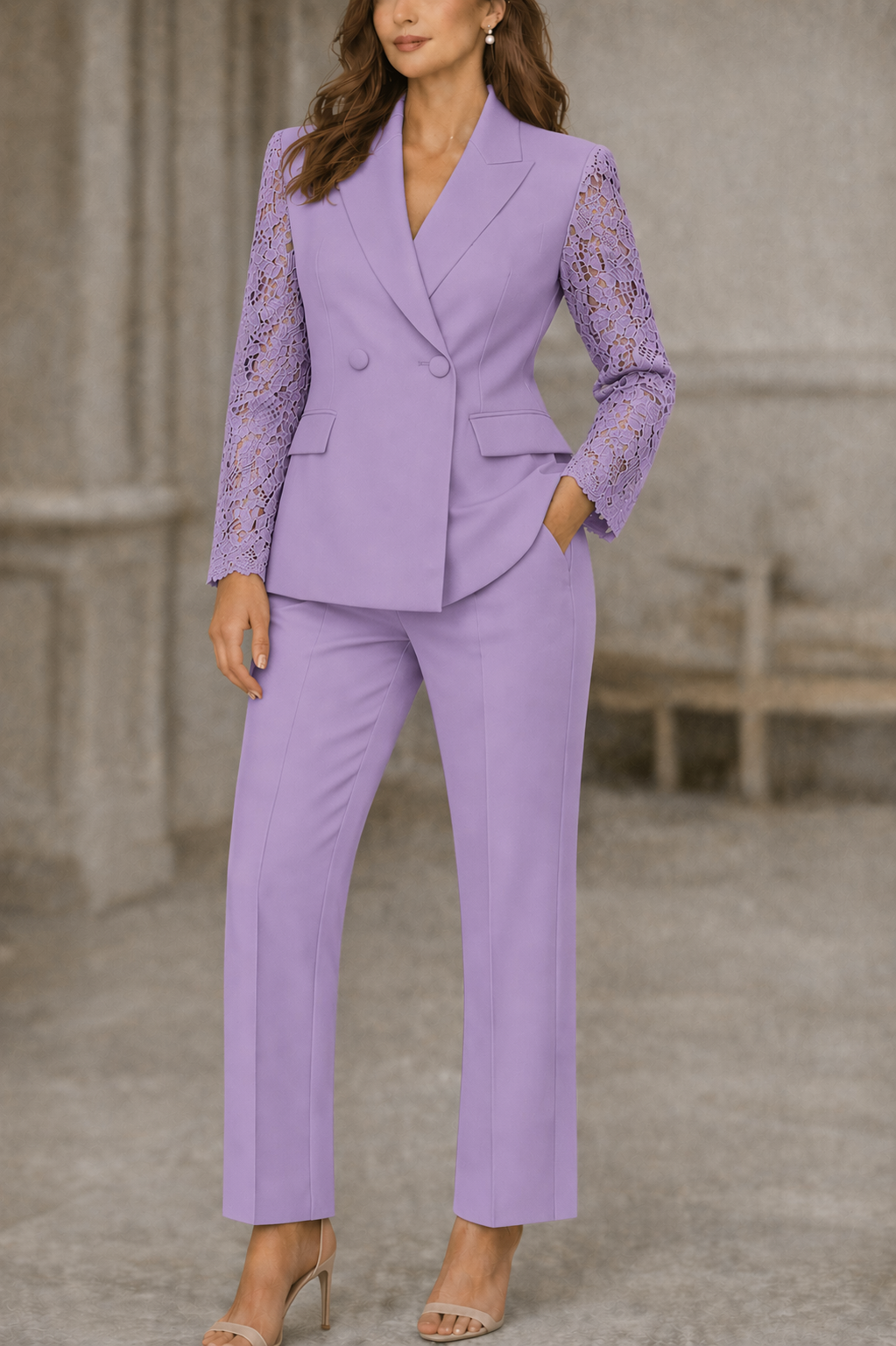 Conjunto de encaje (Chaqueta + Pantalón)