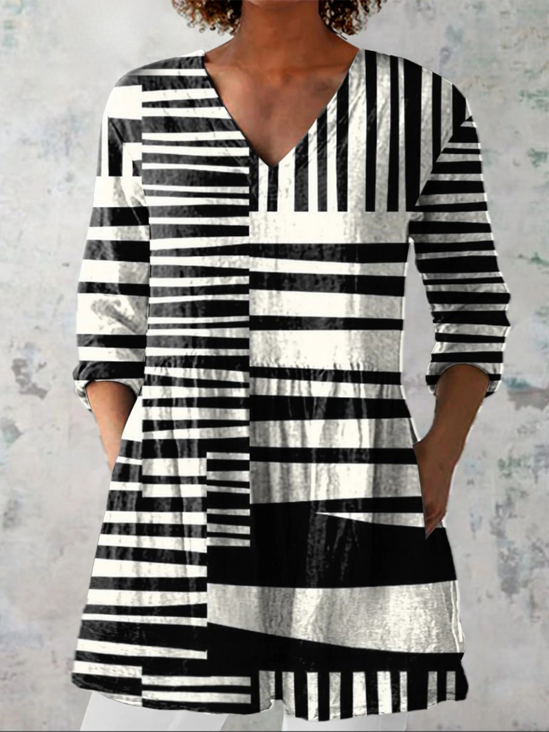 Lucía | Blusa larga de cuello en V