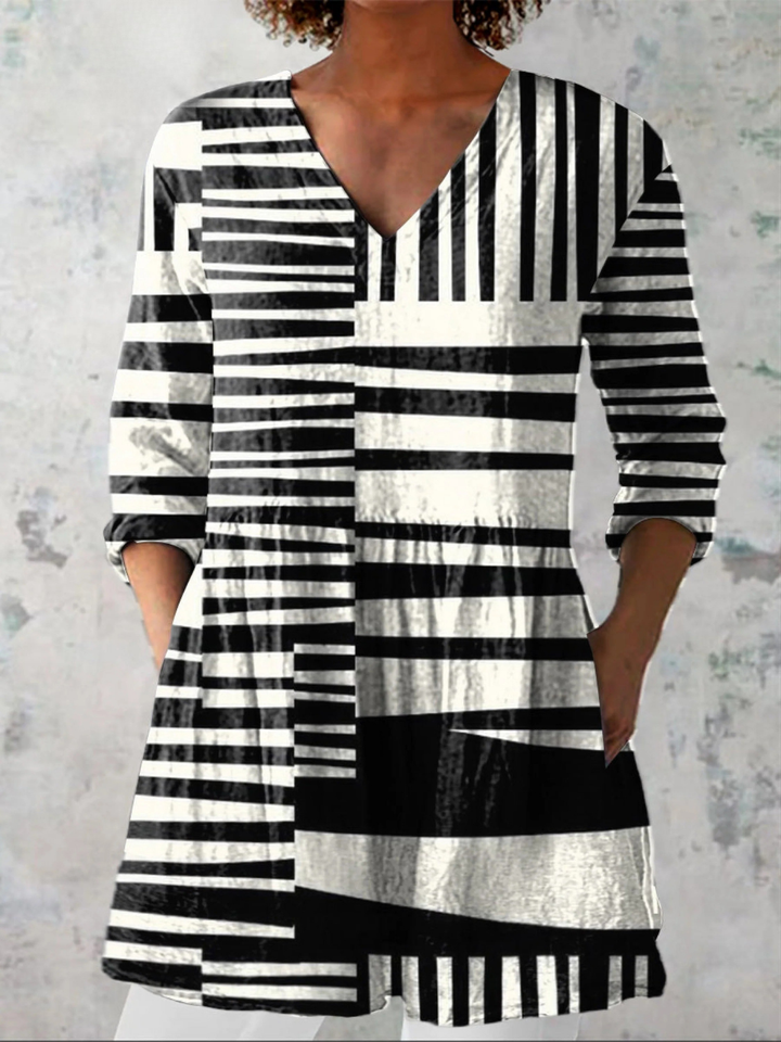 Lucía | Blusa larga de cuello en V