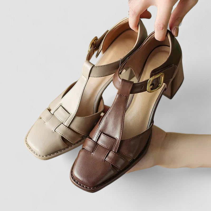 Scarlett – Tacones de Bloque con Tira en T Ortopédicos
