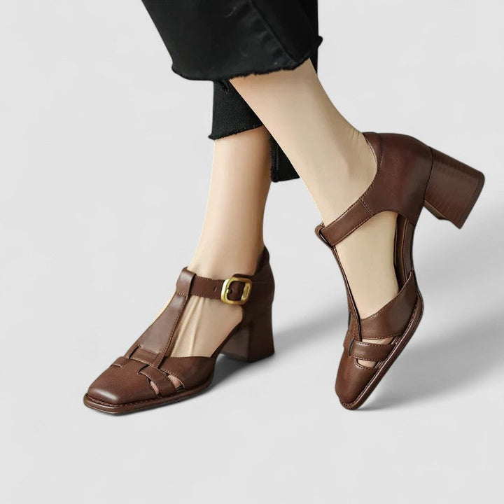 Scarlett – Tacones de Bloque con Tira en T Ortopédicos