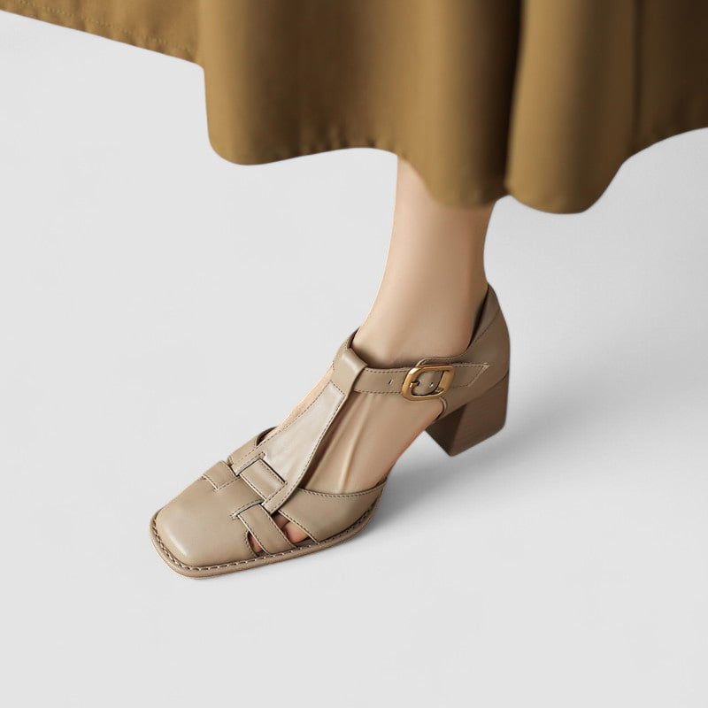 Scarlett – Tacones de Bloque con Tira en T Ortopédicos