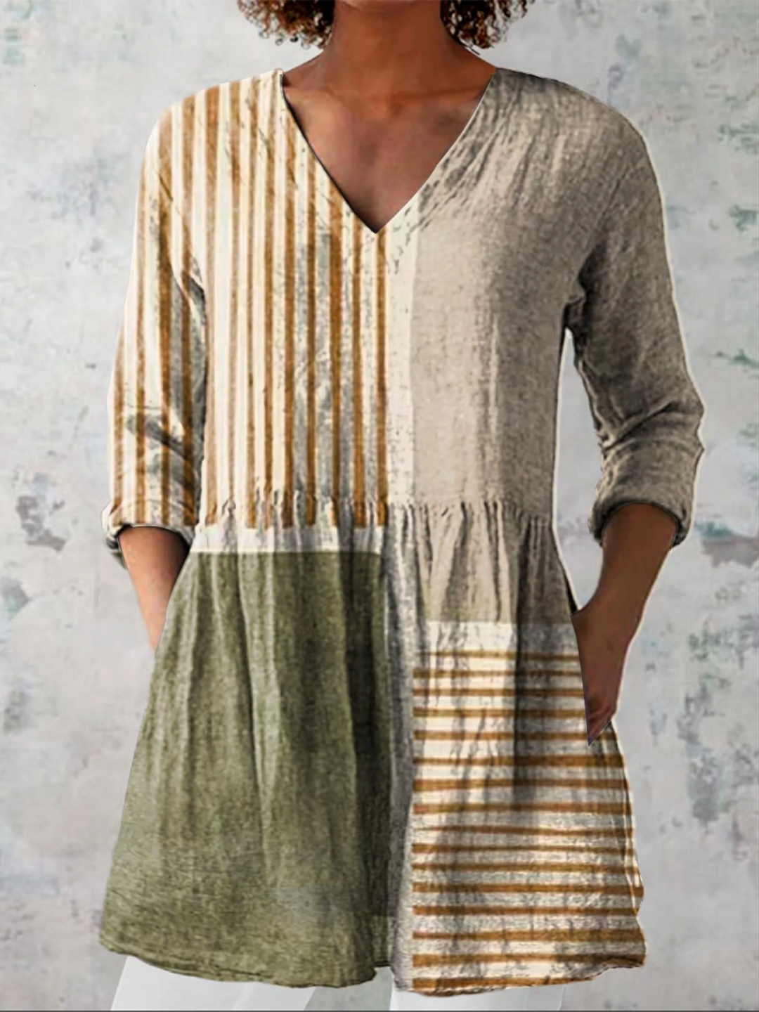 Sofía | Blusa larga de cuello en V