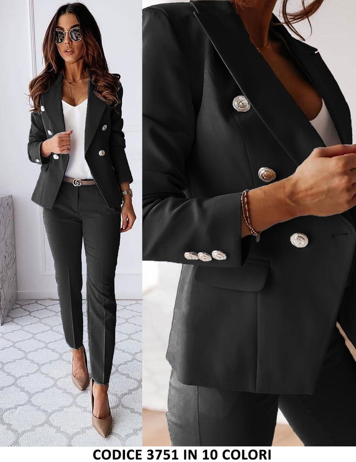 Traje curvy de mujer de 3 piezas con chaqueta, chaleco y pantalón en 6 colores