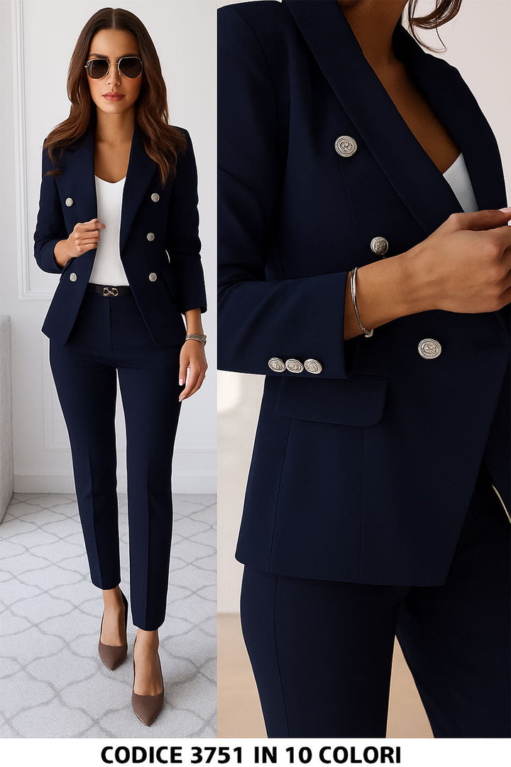 Traje curvy de mujer de 3 piezas con chaqueta, chaleco y pantalón en 6 colores