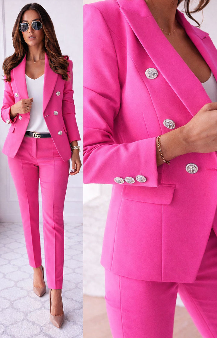 Traje curvy de mujer de 3 piezas con chaqueta, chaleco y pantalón en 6 colores