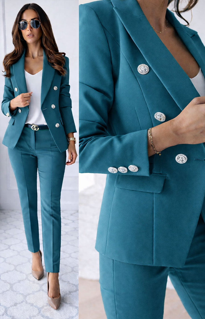 Traje curvy de mujer de 3 piezas con chaqueta, chaleco y pantalón en 6 colores