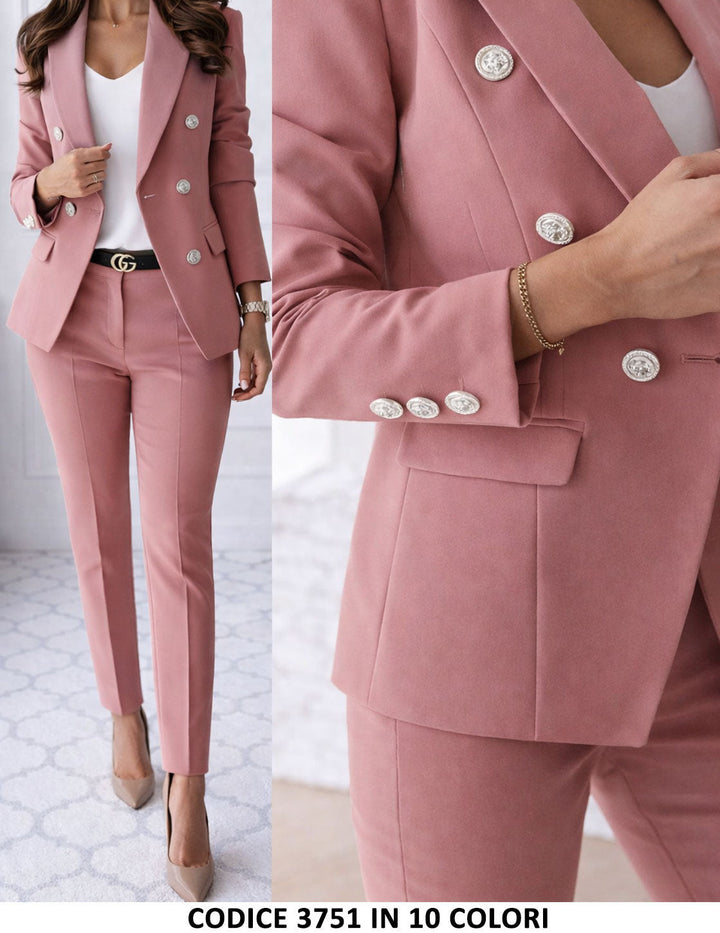 Traje curvy de mujer de 3 piezas con chaqueta, chaleco y pantalón en 6 colores