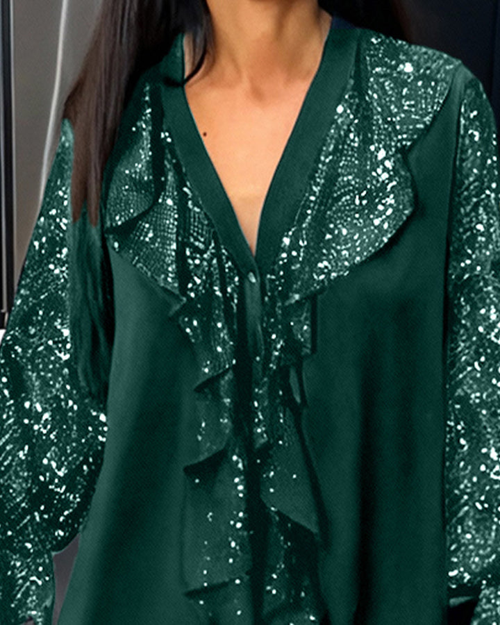BLUSA CON VOLANTES