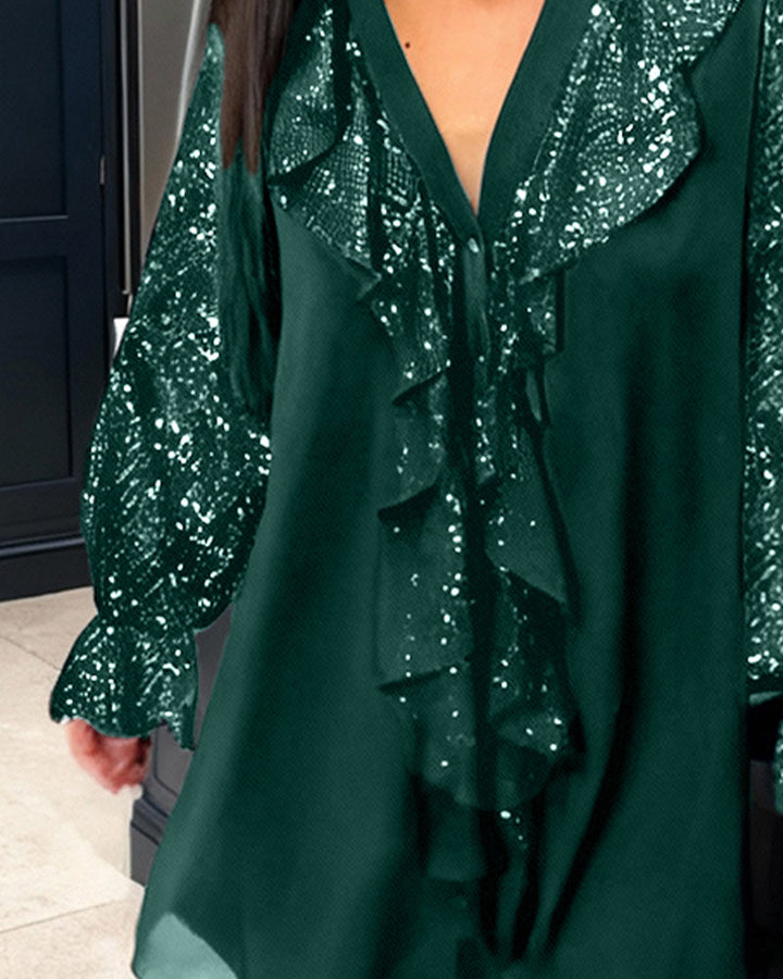 BLUSA CON VOLANTES