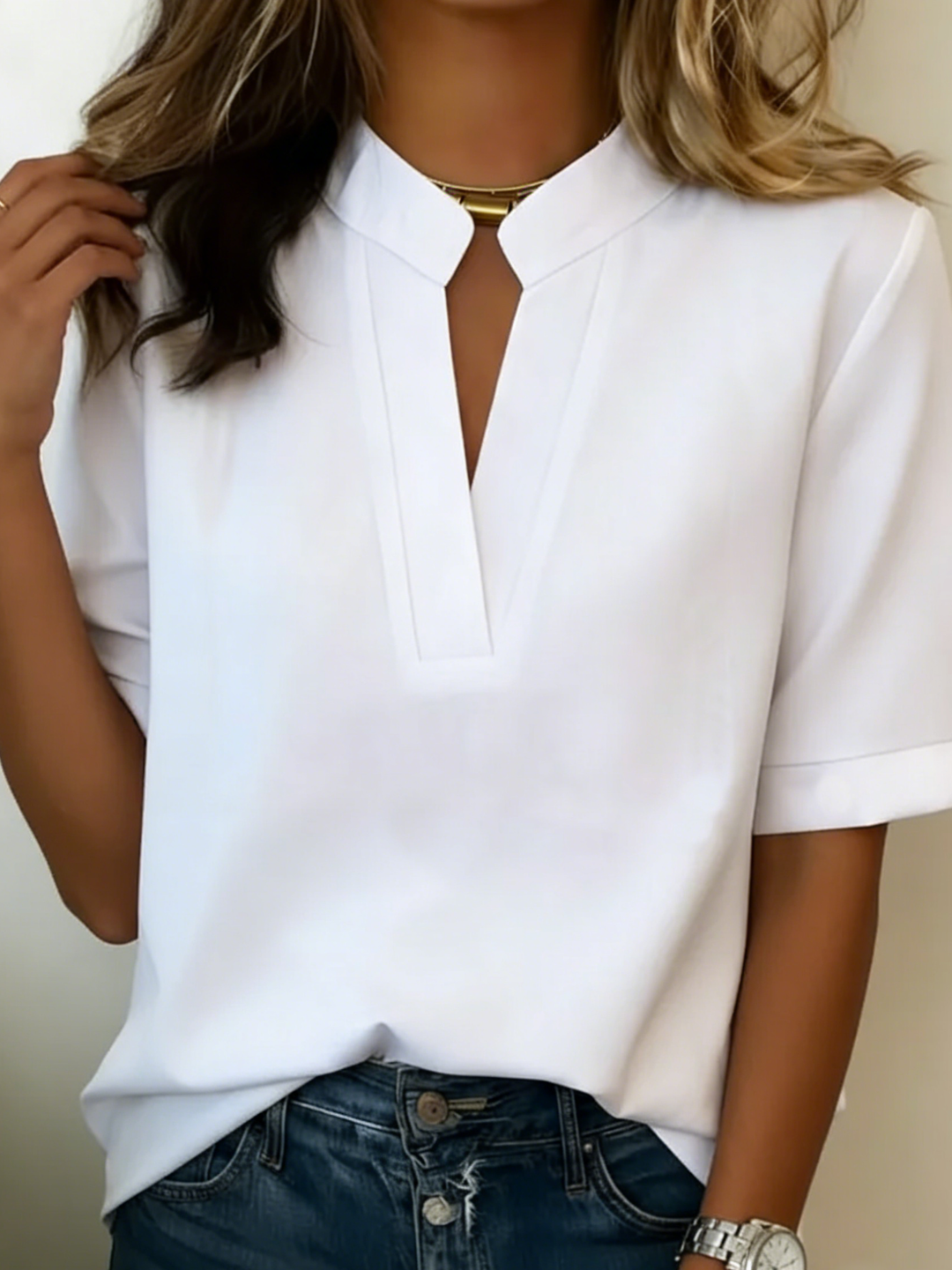 Élise™ — Blusa Elegante con Cuello Refinado
