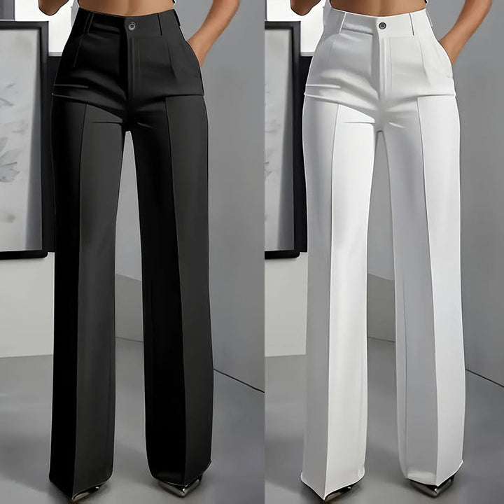 Solo quedan 3 días: ¡50 % de descuento! Pantalones de traje de mujer de cintura alta