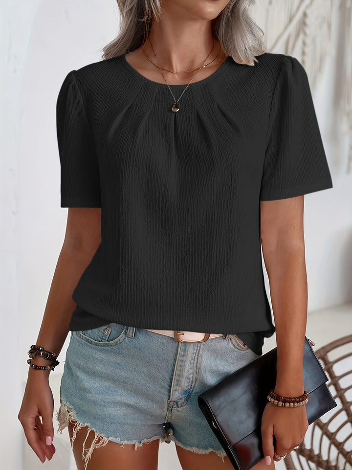Noémie™ — Camiseta elegante con textura sutil
