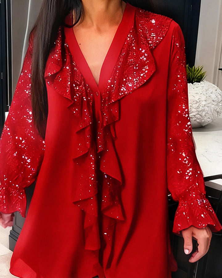 BLUSA CON VOLANTES