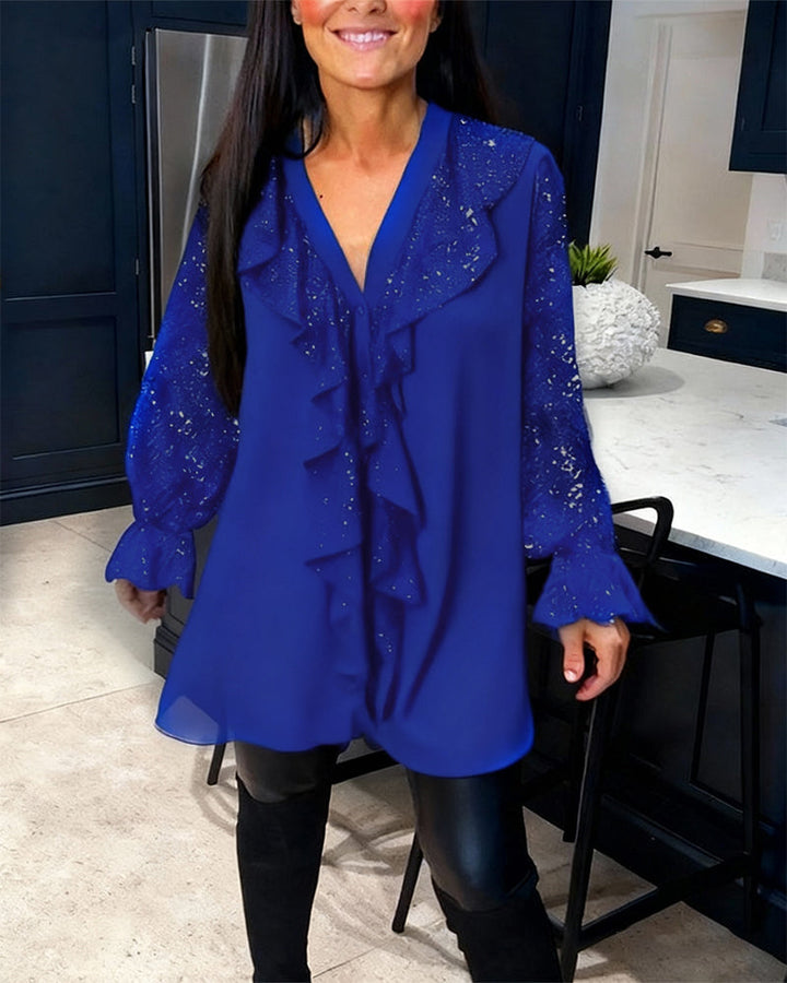 BLUSA CON VOLANTES