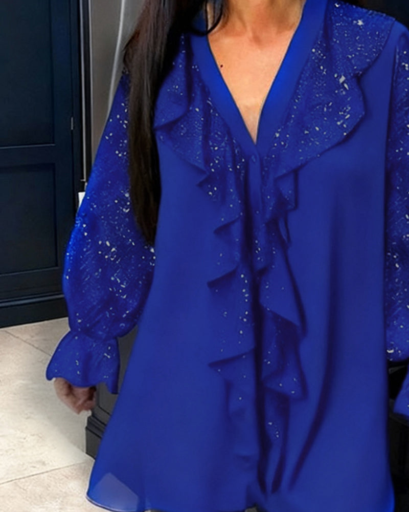 BLUSA CON VOLANTES