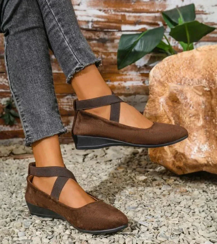Camille™ — Bailarinas ergonómicas elegantes con tiras cruzadas