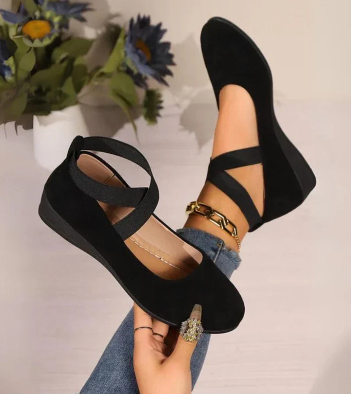 Camille™ — Bailarinas ergonómicas elegantes con tiras cruzadas