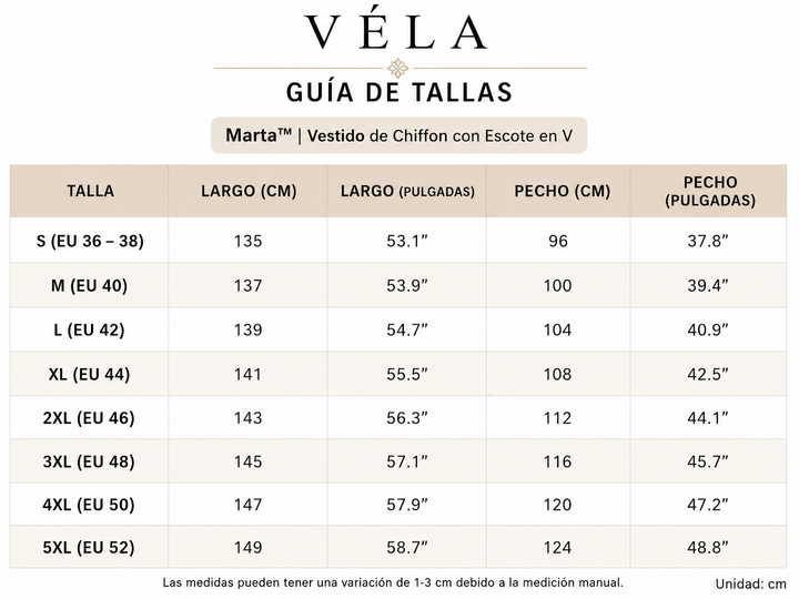 Marta™ | Vestido de Chiffon con Escote en V