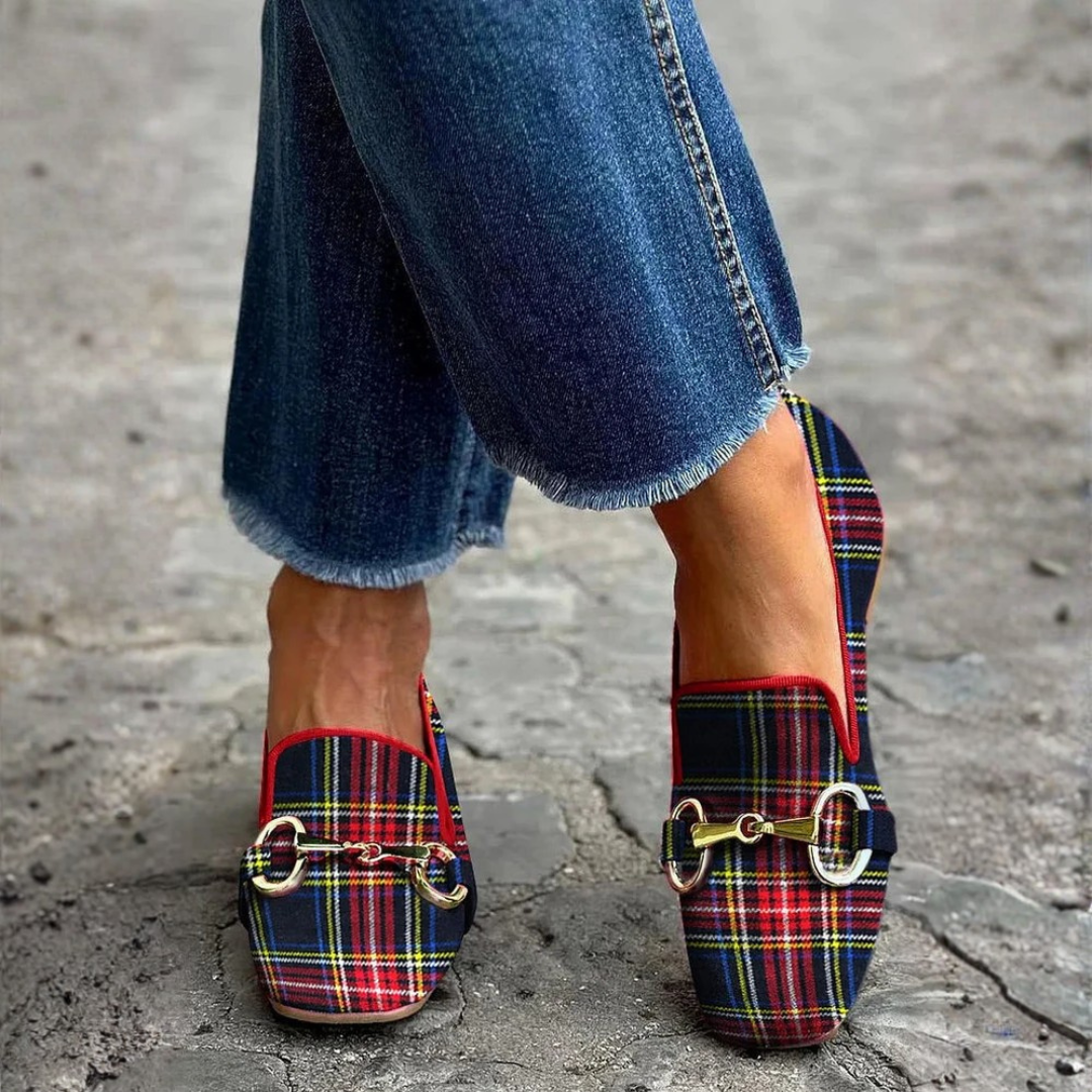 Mélani™ | Mocasines de Cuadros