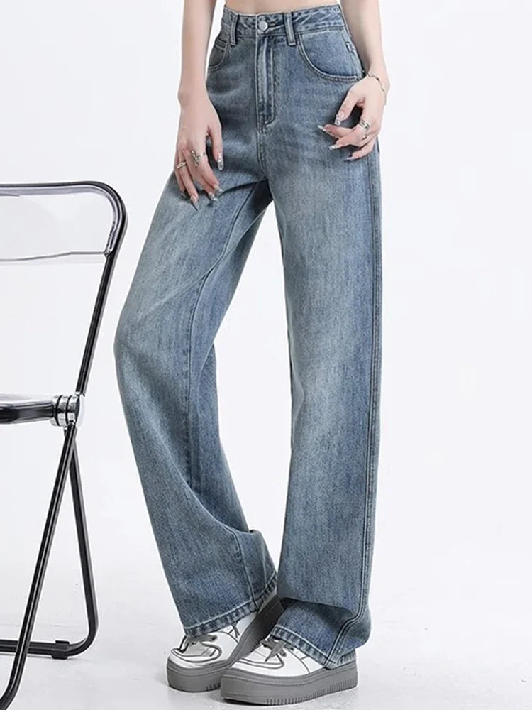 Jeans de Talle Alto y Pierna Ancha – Retro y Cómodos