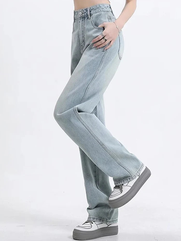 Jeans de Talle Alto y Pierna Ancha – Retro y Cómodos