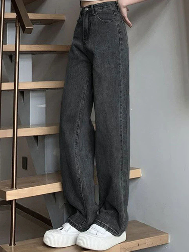 Jeans de Talle Alto y Pierna Ancha – Retro y Cómodos