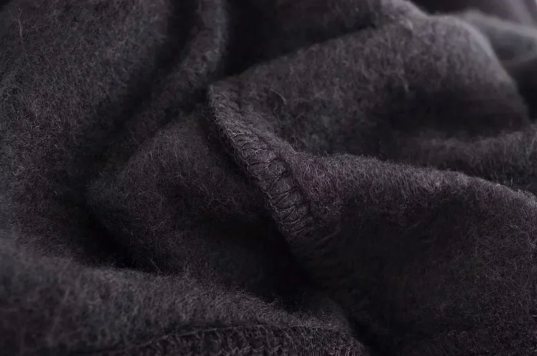 Conjunto Femenino de 2 Piezas – Sudadera Fleece & Pantalón de Talle Alto