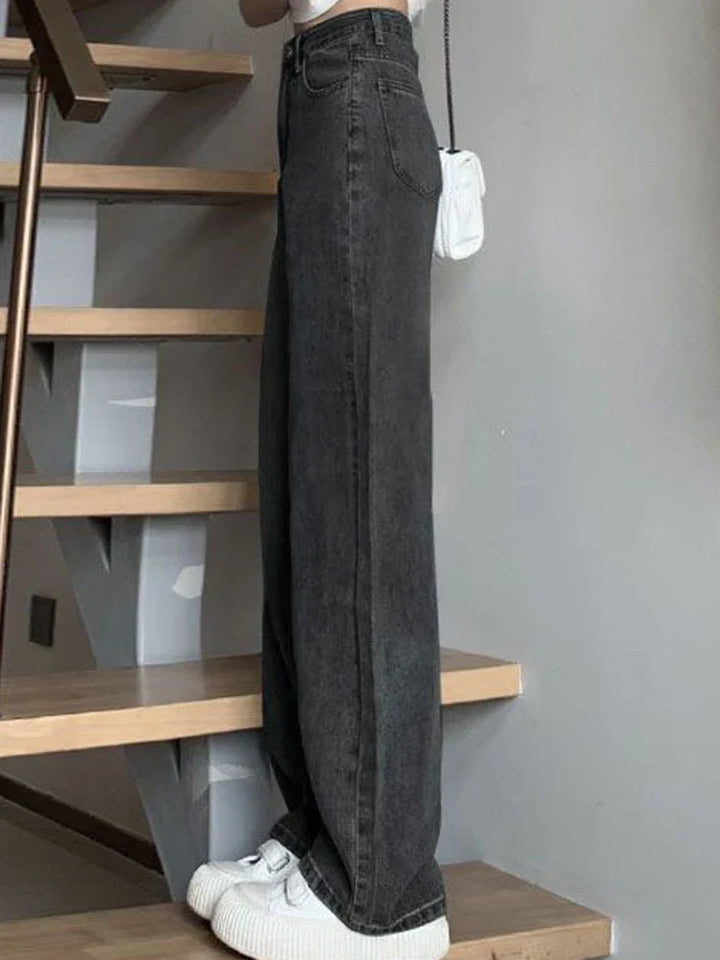 Jeans de Talle Alto y Pierna Ancha – Retro y Cómodos