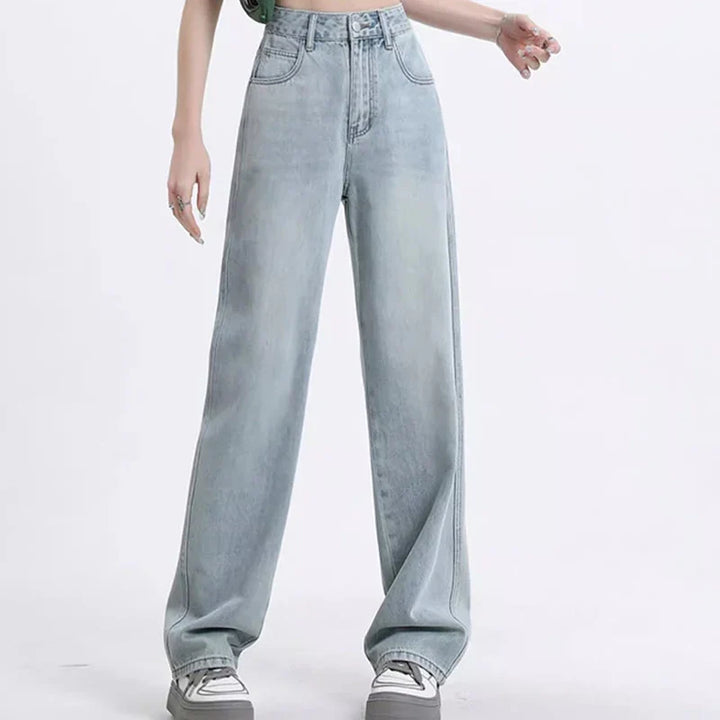 Jeans de Talle Alto y Pierna Ancha – Retro y Cómodos