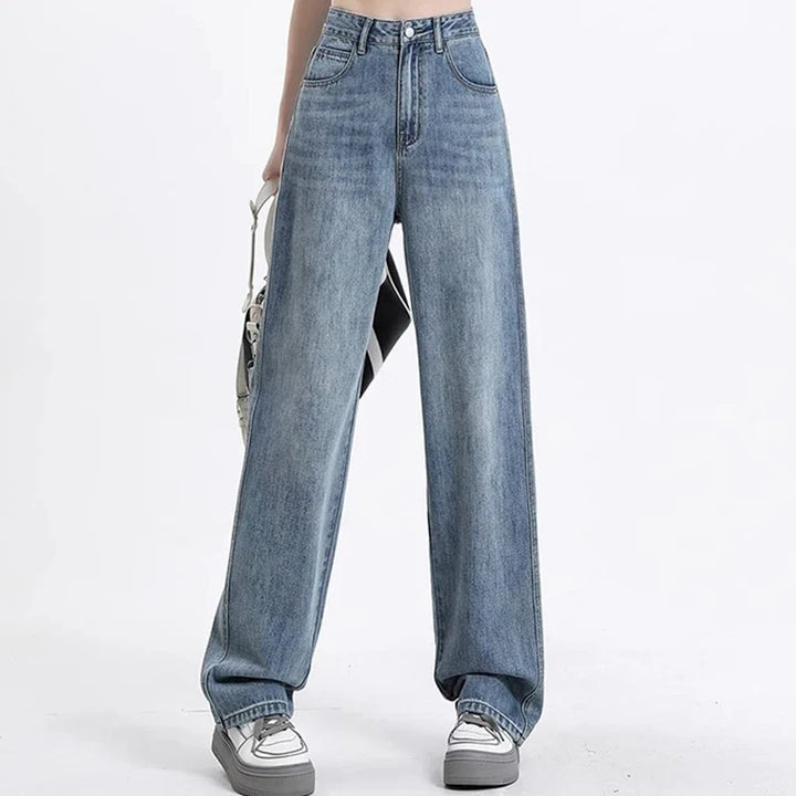 Jeans de Talle Alto y Pierna Ancha – Retro y Cómodos