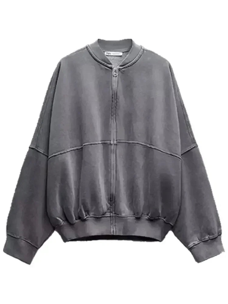 Conjunto Femenino de 2 Piezas – Sudadera Fleece & Pantalón de Talle Alto