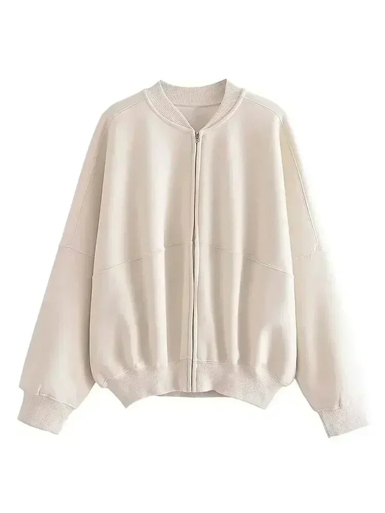 Conjunto Femenino de 2 Piezas – Sudadera Fleece & Pantalón de Talle Alto