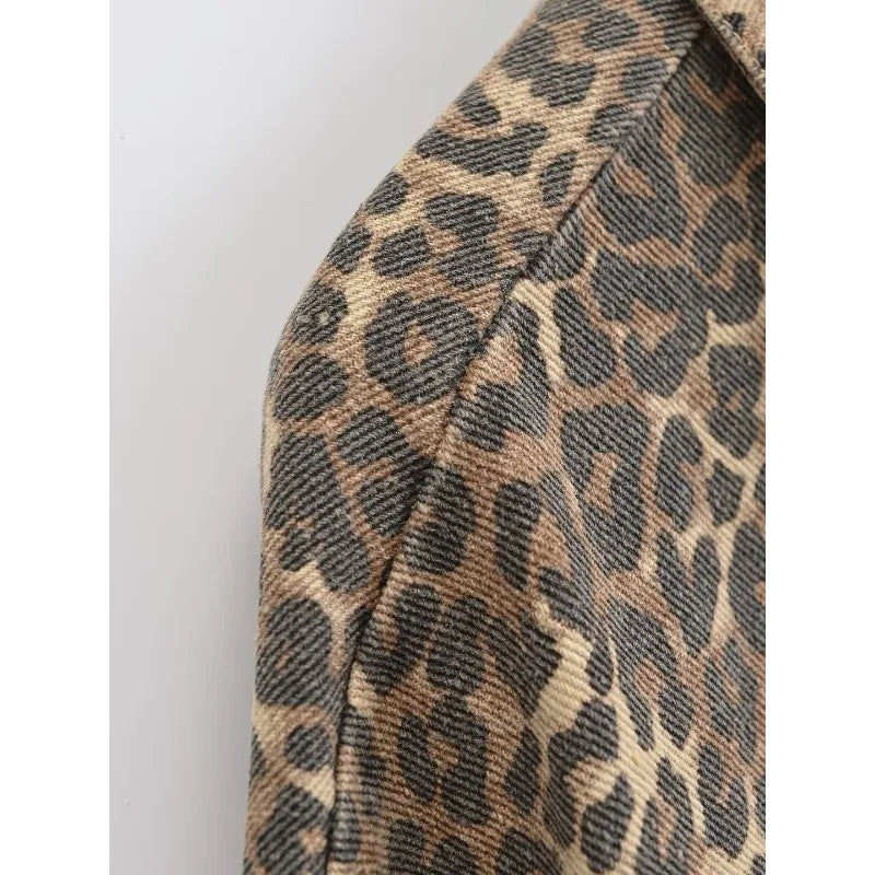 Chaqueta Denim Leopardo para Mujer – Vintage & Trendy