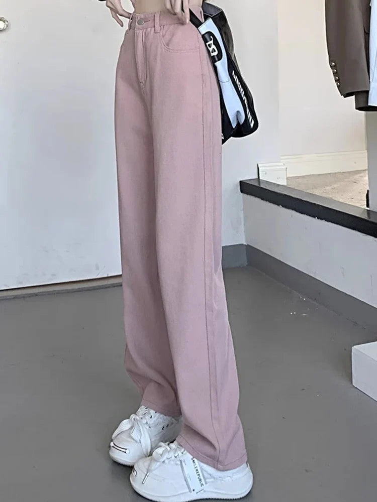 Jeans de Talle Alto y Pierna Ancha – Retro y Cómodos