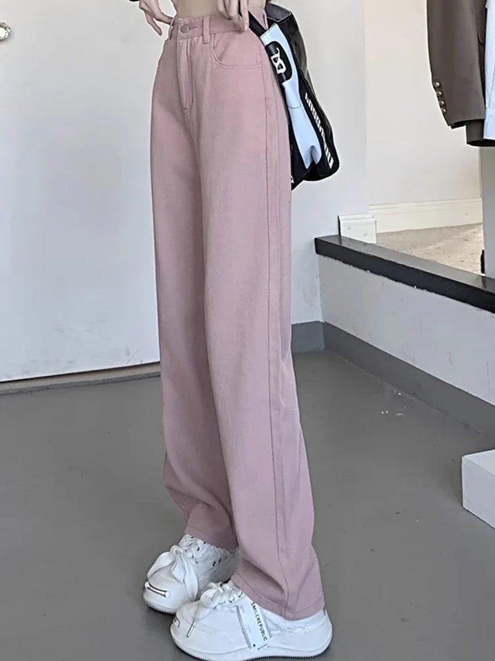 Jeans de Talle Alto y Pierna Ancha – Retro y Cómodos