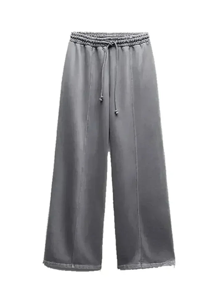 Conjunto Femenino de 2 Piezas – Sudadera Fleece & Pantalón de Talle Alto