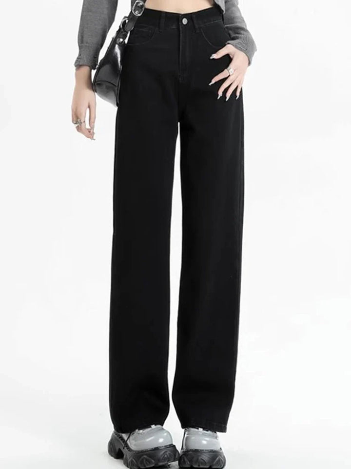 Jeans de Talle Alto y Pierna Ancha – Retro y Cómodos