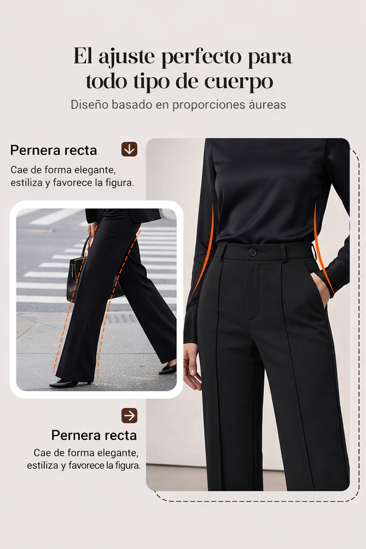 Solo quedan 3 días: ¡50 % de descuento! Pantalones de traje de mujer de cintura alta