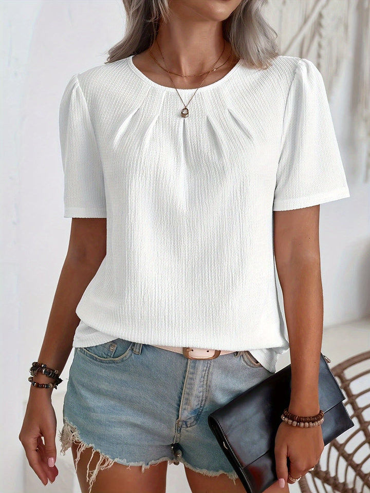 Noémie™ — Camiseta elegante con textura sutil