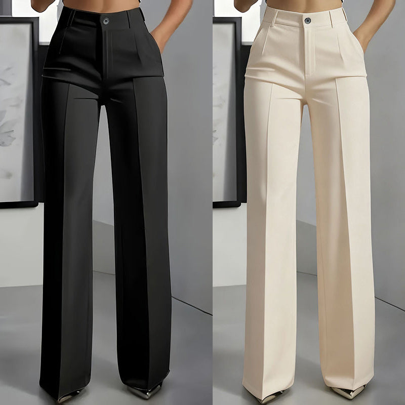 Solo quedan 3 días: ¡50 % de descuento! Pantalones de traje de mujer de cintura alta