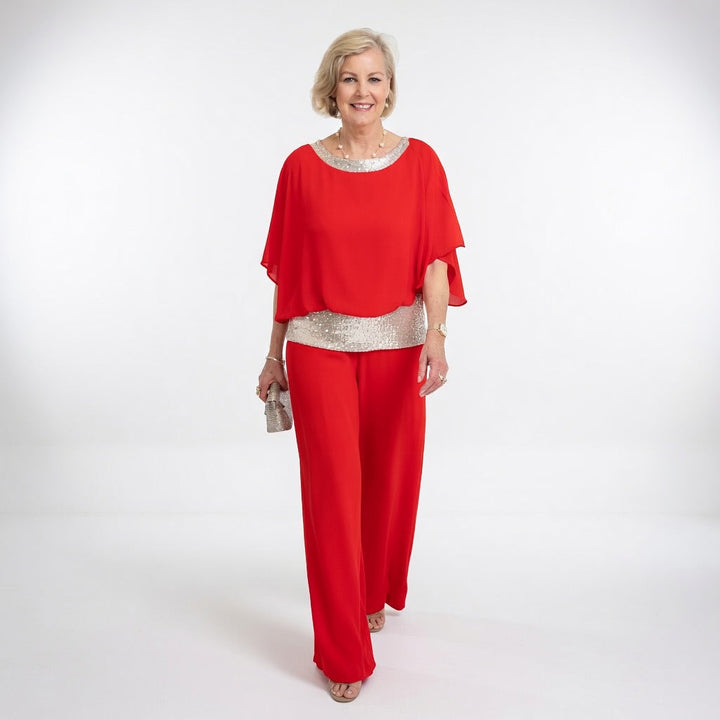 Vivienne™ — Conjunto Elegante de Dos Piezas con Corte Fluido