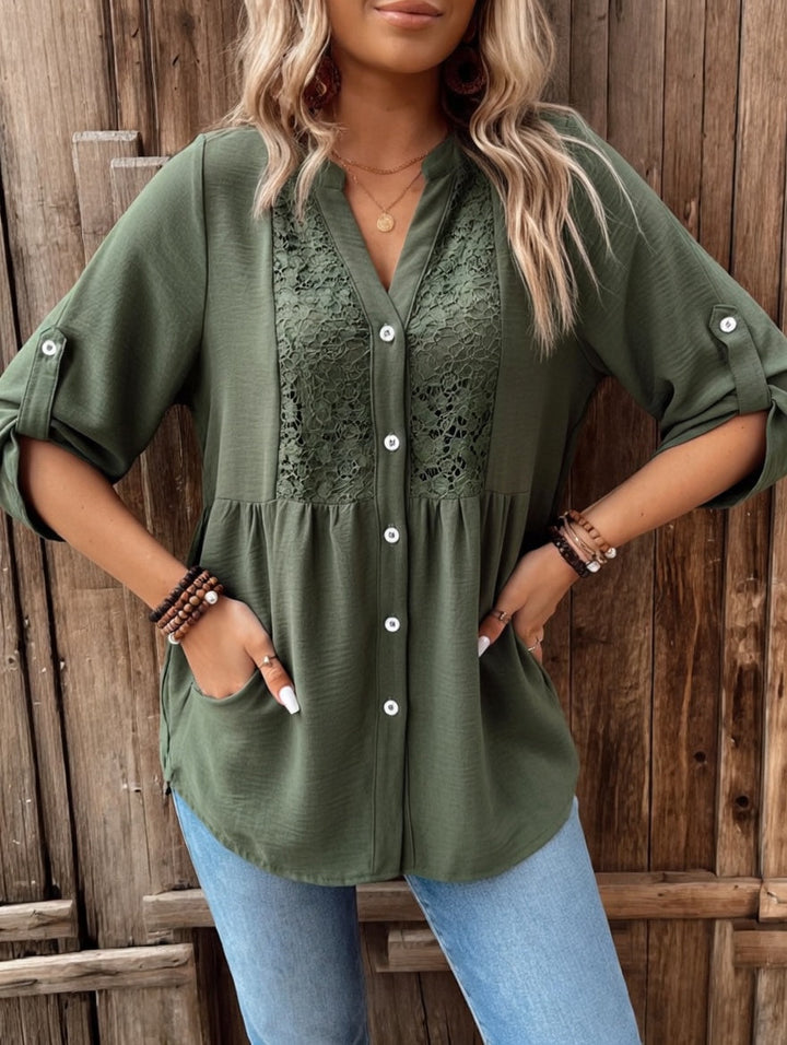 Lucienne™ — Blusa elegante de algodón con encanto natural