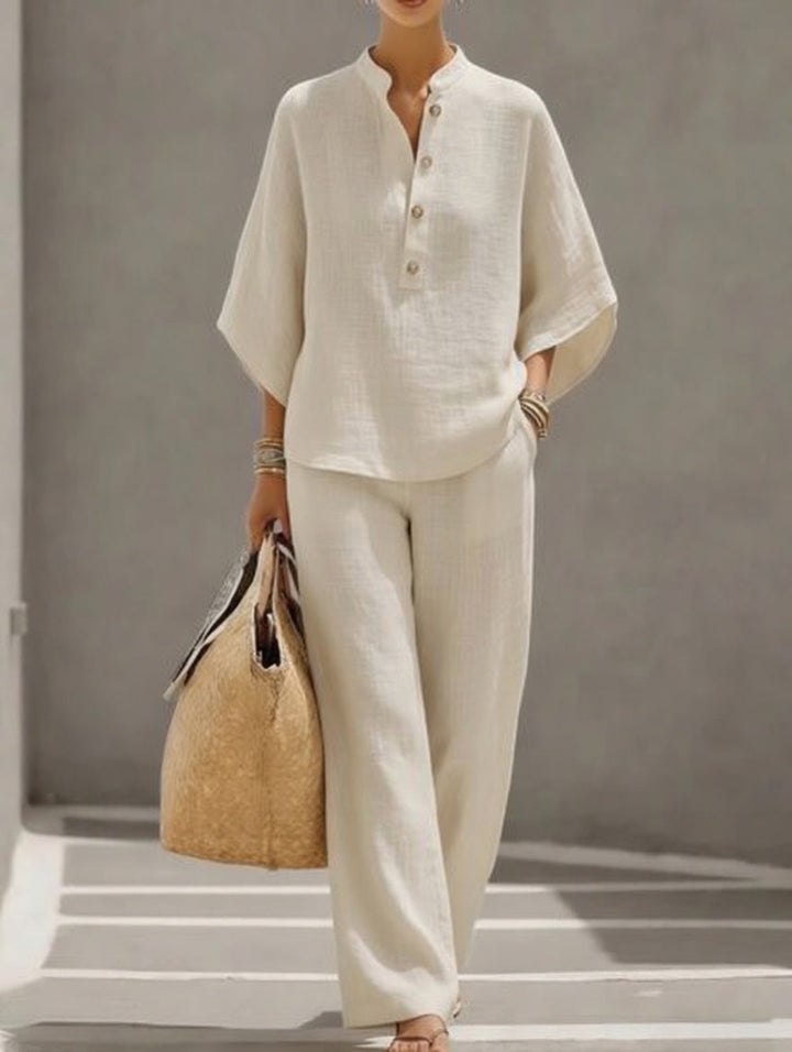 Floriane™ — Conjunto de dos piezas elegante de estilo natural