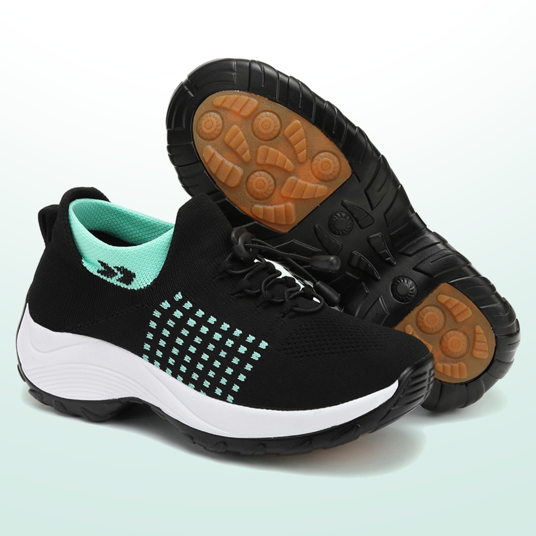 Ambulo Zapatos Ortopédicos de Tejido - Verde Negro