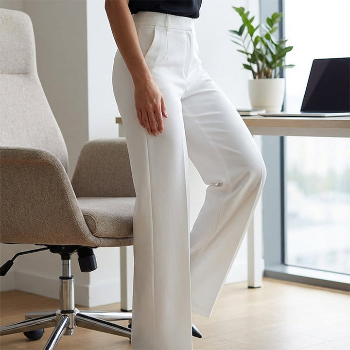 Solo quedan 3 días: ¡50 % de descuento! Pantalones de traje de mujer de cintura alta