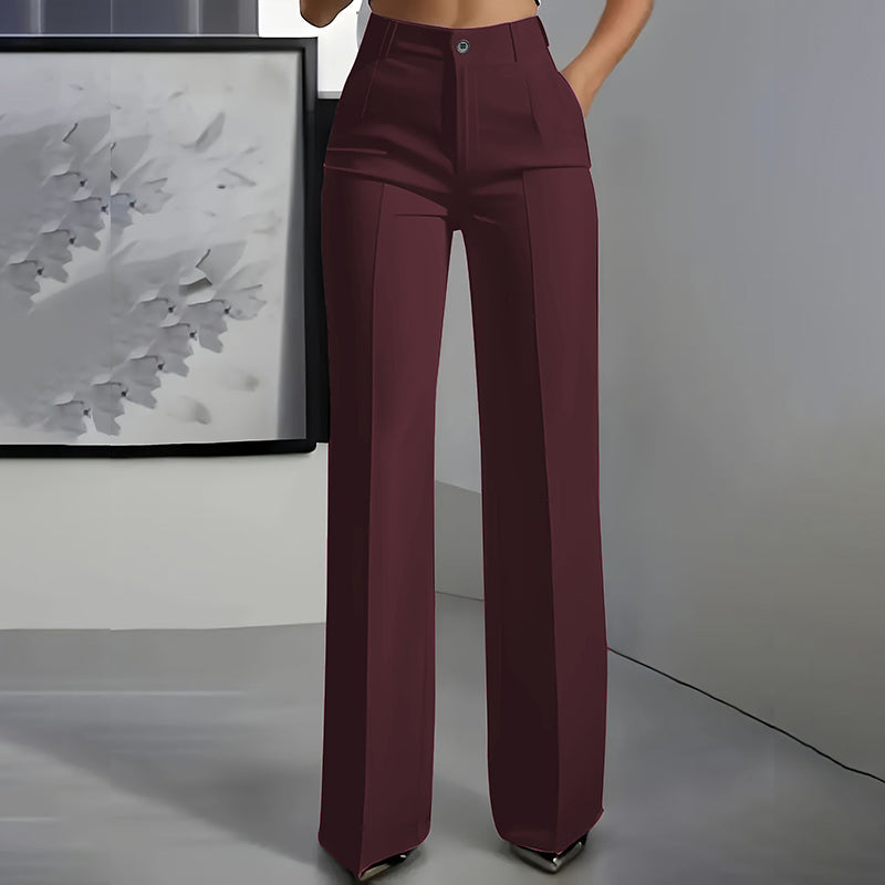 Solo quedan 3 días: ¡50 % de descuento! Pantalones de traje de mujer de cintura alta