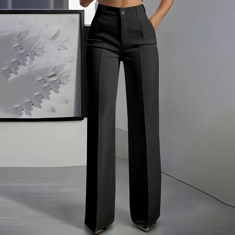 Solo quedan 3 días: ¡50 % de descuento! Pantalones de traje de mujer de cintura alta