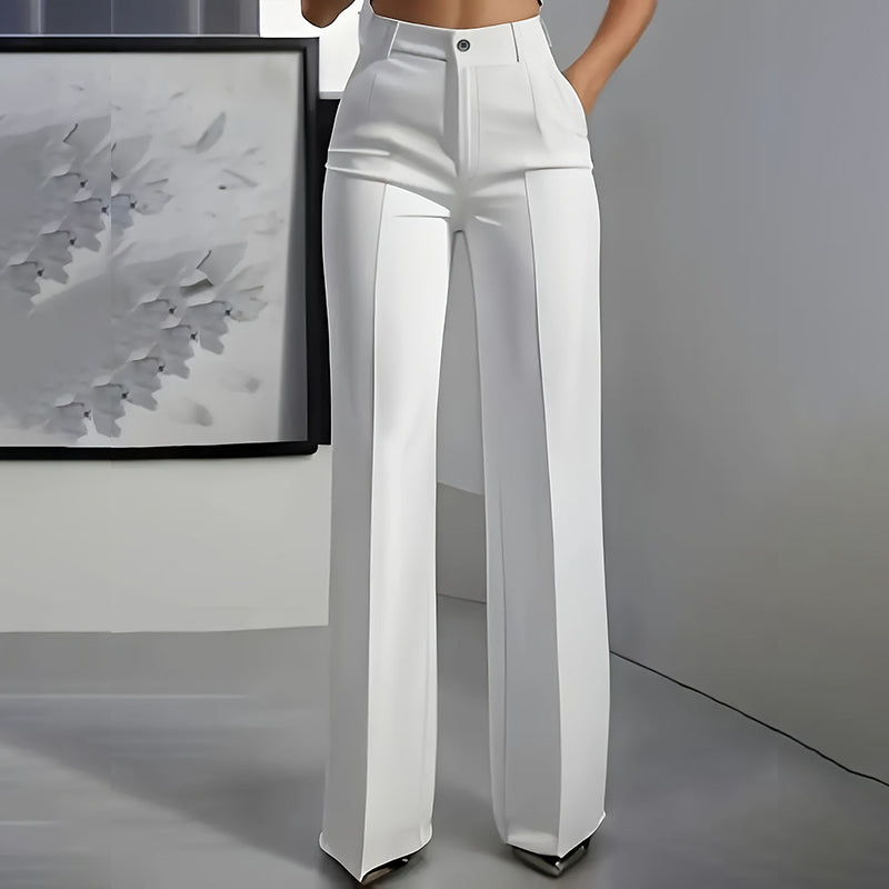 Solo quedan 3 días: ¡50 % de descuento! Pantalones de traje de mujer de cintura alta
